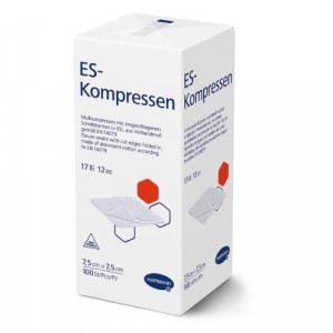 Produktbild von ES-KOMPRESSEN unsteril 7,5x7,5 cm 12fach