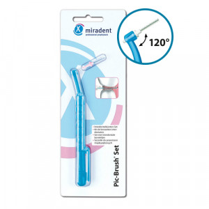 Produktbild von MIRADENT Interd.Pic-Brush Set 1Halt+1B&uuml;.tran.blau