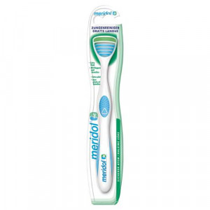 Produktbild von MERIDOL sicherer Atem Zungenreiniger extra flach