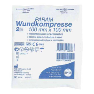 Produktbild von WUNDKOMPRESSE Vliesstoff steril 10x10 cm